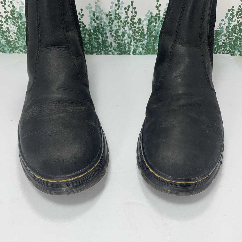 Dr. Marten’s Black Leather Pull-On Chelsea Mens Boots Size 9 US Or 42 EU - Picture 5 of 14